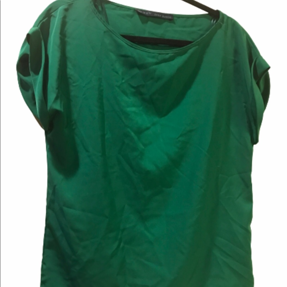 Zara green s/s top
